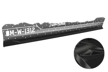 CSR Seitenschweller mit ABE für BMW 6er E63 / E64 SS586-G Glossy schwarz Hochglanz (keine Lackierung erforderlich)