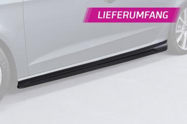 CSR Seitenschweller mit ABE für Audi A3 8V Sportback (kein S / S-Line) SS593-S strukturiert schwarz matt (keine Lackierung erforderlich)