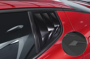 CSR Seitenscheibenblenden mit ABE für Kia Stinger GT SSB008-S strukturiert schwarz matt (keine Lackierung erforderlich)