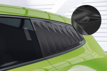 CSR Seitenscheibenblenden mit ABE für VW Scirocco 3 (Typ 13) SSB011-C Carbon Look Hochglanz (keine Lackierung erforderlich)