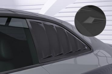 CSR Seitenscheibenblenden mit ABE für Audi A5 / S5 / RS5 (8T) Coupe SSB019-S strukturiert schwarz matt (keine Lackierung erforderlich)