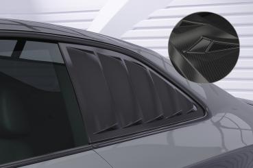 CSR Seitenscheibenblenden mit ABE für Audi A5 / S5 / RS5 (8T) Coupe SSB019-C Carbon Look Hochglanz (keine Lackierung erforderlich)