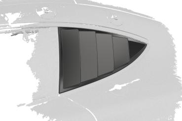 CSR Seitenscheibenblenden mit ABE für Mercedes-Benz AMG GT (190) SSB036-G Glossy schwarz Hochglanz (keine Lackierung erforderlich)