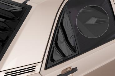 CSR Seitenscheibenblenden mit ABE für Mercedes Benz W201 / 190er Limousine SSB037-S Strukturiert schwarz matt (keine Lackierung erforderlich)