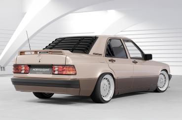 CSR Seitenscheibenblenden mit ABE für Mercedes Benz W201 / 190er Limousine SSB037-S Strukturiert schwarz matt (keine Lackierung erforderlich)