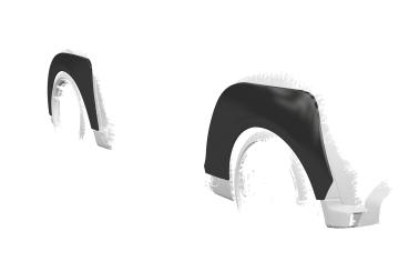 CSR Kotflügelverbreiterung für Mini F56 / F57 VB036-S strukturiert schwarz matt (keine Lackierung erforderlich)