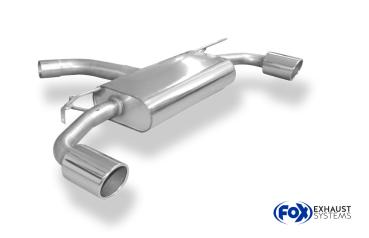 Fox passend für VW Golf VII - 2,0l GTI Facelift + TCR Endschalldämpfer rechts/links - 1x100 Typ 16 rechts/links VW056165-133