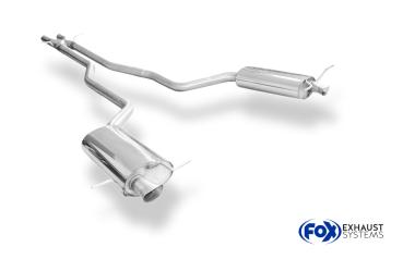Fox passend für VW Phaeton - 3D Endschalldämpfer rechts/links mit X-Pipe - Austritt der Endrohre in den originalen Endrohren VW230003-TLP