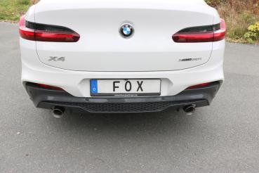 Fox passend für BMW X4 G02 - 30i Endschalldämpfer quer Ausgang rechts/links - 1x100 Typ 25 rechts/links mit Abgasklappe BM171015-293