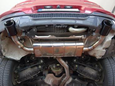 Fox passend für BMW X4 G02 - 30i Endschalldämpfer quer Ausgang rechts/links - 1x100 Typ 25 rechts/links SCHWARZ emalliert mit Abgasklappe - Nicht verbaubar bei Modellen mit Panoramadach BM171015-293S