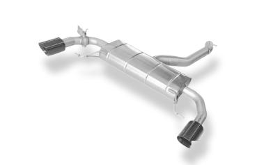 Fox passend für BMW X4 G02 - 30i Endschalldämpfer quer Ausgang rechts/links - 1x100 Typ 25 rechts/links SCHWARZ emalliert mit Abgasklappe - Nicht verbaubar bei Modellen mit Panoramadach BM171015-293S