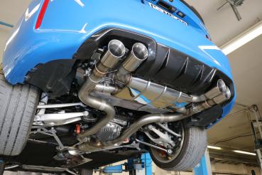 Fox passend für BMW F87 M2 Competition + CS Endschalldämpfer quer Ausgang rechts/links mit 2 Abgasklappen - 2x90 Typ 25 rechts/links BM180025-292