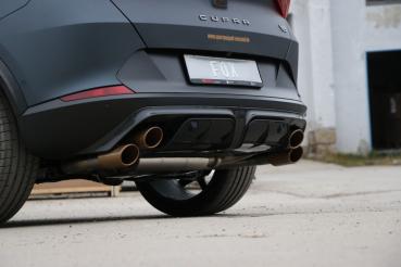 Fox passend für CUPRA Formentor 4x4 - VZ5 Endschalldämpfer mit 2 Abgasklappen - 2x115x85 Typ 32 rechts/links Kupfer-Optik CU100015-348K
