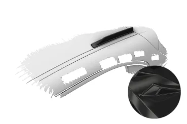 CSR Dachfinnen mit ABE für Alfa Romeo Stelvio DF018-G Glossy schwarz Hochglanz (keine Lackierung erforderlich)