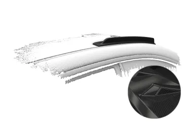 CSR Dachfinnen mit ABE für BMW 3er E46 / M3 E46 Coupe DF035-C Carbon Look Hochglanz (keine Lackierung erforderlich)