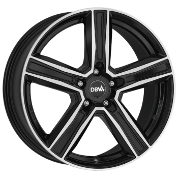 DBV Alufelge Vegas KG dark schwarz glänzend, front poliert 7x18 ET47,5 5x108 Nabe 63.4 KBA 55158