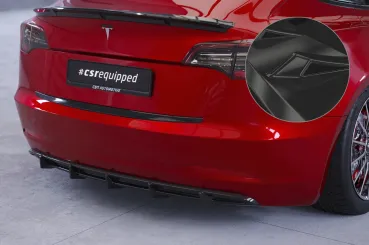 CSR Diffusor | Heckansatz mit ABE für Tesla Model 3 HA267-G Glossy schwarz Hochglanz (keine Lackierung erforderlich)