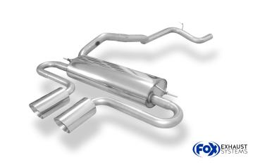 Fox passend für Ford Focus III ST Turnier Diesel Endschalldämpfer quer Ausgang mittig - 2x100 Typ 25 mittig FO032075-294