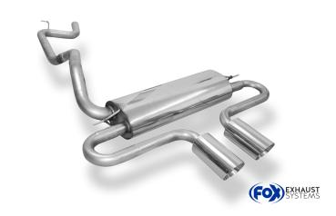 Fox passend für Ford Focus III ST Turnier Diesel Endschalldämpfer quer Ausgang mittig - 2x100 Typ 25 mittig FO032075-294
