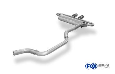 Fox passend für Ford Focus III ST Turnier Diesel Endschalldämpfer quer Ausgang mittig - 2x100 Typ 25 mittig FO032075-294