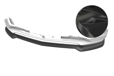 CSR Frontspoiler | Cup-Spoilerlippe für Cadillac Lyriq CSL438-C Carbon Look Hochglanz (keine Lackierung erforderlich)
