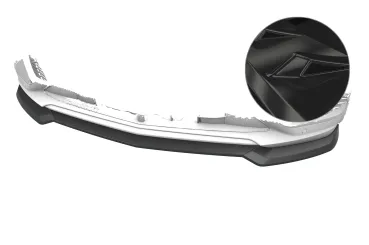 CSR Frontspoiler | Cup-Spoilerlippe für Cadillac Lyriq CSL438-G Glossy schwarz Hochglanz (keine Lackierung erforderlich)