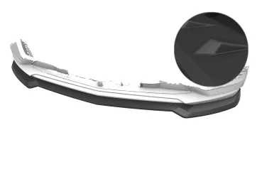 CSR Frontspoiler | Cup-Spoilerlippe für Cadillac Lyriq CSL438-S strukturiert schwarz matt (keine Lackierung erforderlich)