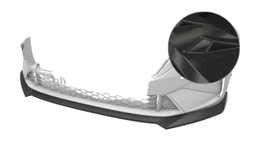 CSR Frontspoiler | Cup-Spoilerlippe für Skoda Octavia 4 RS CSL992-C Carbon Look Hochglanz (keine Lackierung erforderlich)