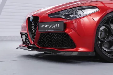 CSR Frontspoiler | Cup-Spoilerlippe mit ABE für Alfa Romeo Giulia (952) Veloce CSL782-S strukturiert schwarz matt (keine Lackierung erforderlich)