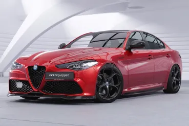 CSR Frontspoiler | Cup-Spoilerlippe mit ABE für Alfa Romeo Giulia (952) Veloce CSL782-G Glossy schwarz Hochglanz (keine Lackierung erforderlich)
