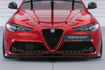 CSR Frontspoiler | Cup-Spoilerlippe mit ABE für Alfa Romeo Giulia (952) Veloce CSL782-G Glossy schwarz Hochglanz (keine Lackierung erforderlich)