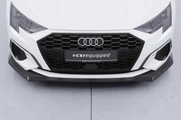 CSR Frontspoiler | Cup-Spoilerlippe mit ABE für Audi A3 8Y Sportback CSL927-S strukturiert schwarz matt (keine Lackierung erforderlich)