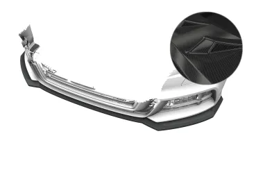 CSR Frontspoiler | Cup-Spoilerlippe mit ABE für Audi A3 S-Line / S3 8V CSL990-C Carbon Look Hochglanz (keine Lackierung erforderlich)
