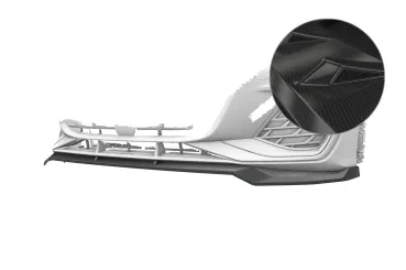 CSR Frontspoiler | Cup-Spoilerlippe mit ABE für Audi A3 S-Line / S3 (8Y) CSL375-C Carbon Look Hochglanz (keine Lackierung erforderlich)