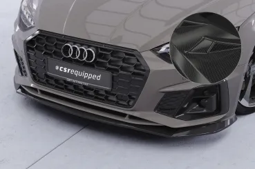 CSR Frontspoiler | Cup-Spoilerlippe mit ABE für Audi A5 F5 Sportback CSL929-C Carbon Look Hochglanz (keine Lackierung erforderlich)