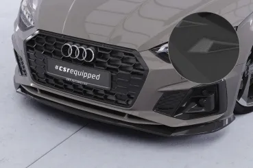 CSR Frontspoiler | Cup-Spoilerlippe mit ABE für Audi A5 F5 Sportback CSL929-S strukturiert schwarz matt (keine Lackierung erforderlich)