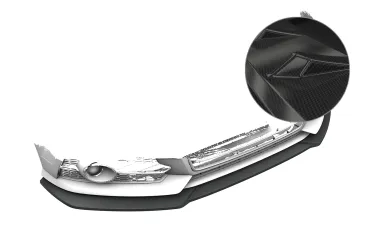 CSR Frontspoiler | Cup-Spoilerlippe mit ABE für Audi A6 S-Line / S6 C7 (Typ 4G) CSL019-C Carbon Look Hochglanz (keine Lackierung erforderlich)