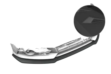 CSR Frontspoiler | Cup-Spoilerlippe mit ABE für Audi A6 S-Line / S6 C7 (Typ 4G) CSL019-S strukturiert schwarz matt (keine Lackierung erforderlich)