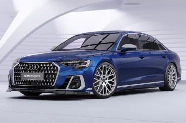 CSR Frontspoiler | Cup-Spoilerlippe mit ABE für Audi A8 D5 (Typ 4N/F8) CSL863-C Carbon Look Hochglanz (keine Lackierung erforderlich)