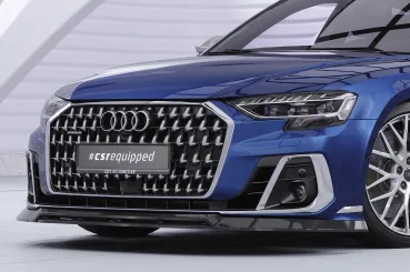 CSR Frontspoiler | Cup-Spoilerlippe mit ABE für Audi A8 D5 (Typ 4N/F8) CSL867-G Glossy schwarz Hochglanz (keine Lackierung erforderlich)
