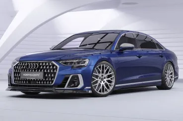 CSR Frontspoiler | Cup-Spoilerlippe mit ABE für Audi A8 D5 (Typ 4N/F8) CSL867-C Carbon Look Hochglanz (keine Lackierung erforderlich)