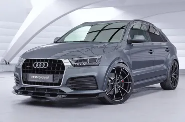CSR Frontspoiler | Cup-Spoilerlippe mit ABE für Audi Q3 (8U) CSL570-C Carbon Look Hochglanz (keine Lackierung erforderlich)