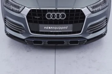 CSR Frontspoiler | Cup-Spoilerlippe mit ABE für Audi Q3 (8U) CSL570-S strukturiert schwarz matt (keine Lackierung erforderlich)