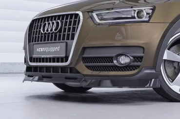 CSR Frontspoiler | Cup-Spoilerlippe mit ABE für Audi Q3 (8U) CSL810-C Carbon Look Hochglanz (keine Lackierung erforderlich)