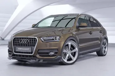 CSR Frontspoiler | Cup-Spoilerlippe mit ABE für Audi Q3 (8U) CSL810-C Carbon Look Hochglanz (keine Lackierung erforderlich)