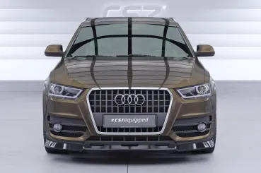 CSR Frontspoiler | Cup-Spoilerlippe mit ABE für Audi Q3 (8U) CSL810-G Glossy schwarz Hochglanz (keine Lackierung erforderlich)