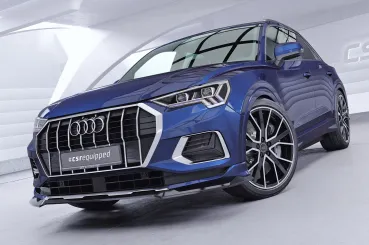 CSR Frontspoiler | Cup-Spoilerlippe mit ABE für Audi Q3 (F3) CSL930-S strukturiert schwarz matt (keine Lackierung erforderlich)