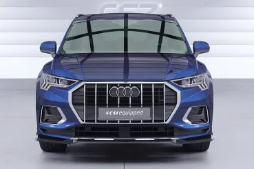 CSR Frontspoiler | Cup-Spoilerlippe mit ABE für Audi Q3 (F3) CSL930-S strukturiert schwarz matt (keine Lackierung erforderlich)