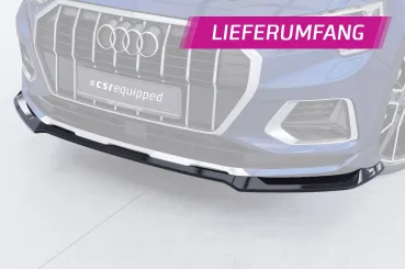 CSR Frontspoiler | Cup-Spoilerlippe mit ABE für Audi Q3 (F3) CSL930-S strukturiert schwarz matt (keine Lackierung erforderlich)