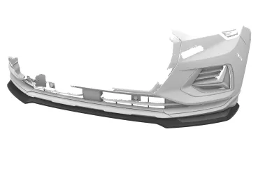CSR Frontspoiler | Cup-Spoilerlippe mit ABE für Audi Q3 (F3) CSL930-S strukturiert schwarz matt (keine Lackierung erforderlich)